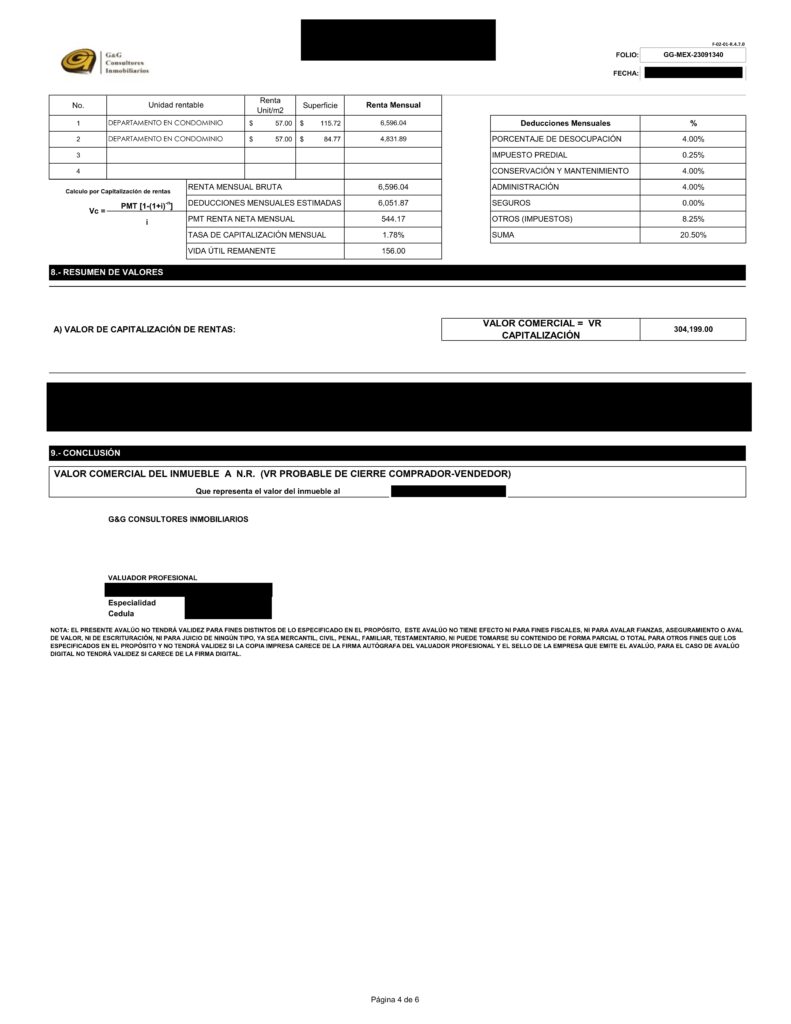 Pagina 3 Formato Justipreciación de Rentas