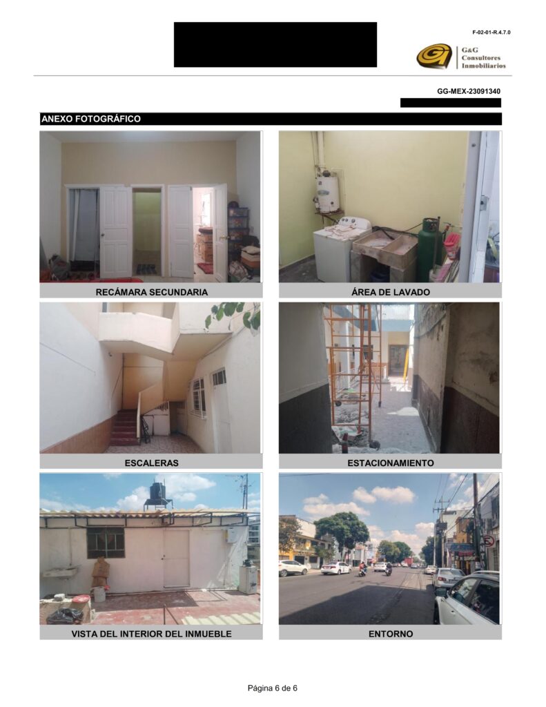 Pagina 5 Reporte Fotografico Formato Justipreciación de Rentas