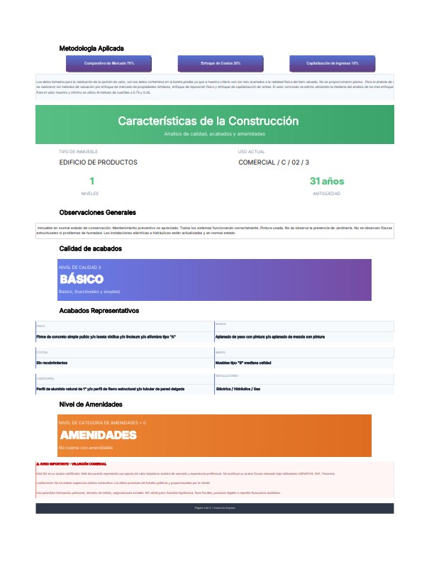 Formato Valuación Express 2026 - 2