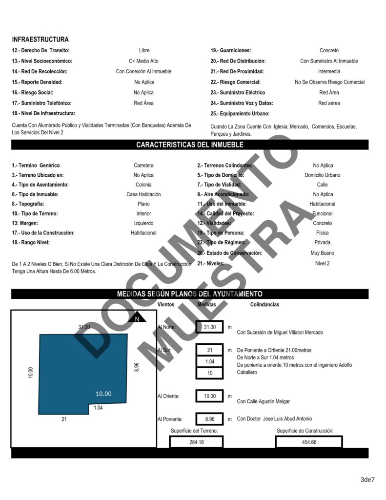 Formato Avalúo Judicial de Michoacán 3